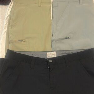 Weatherproof Chinos in Black, Olive Green, and Light Gray